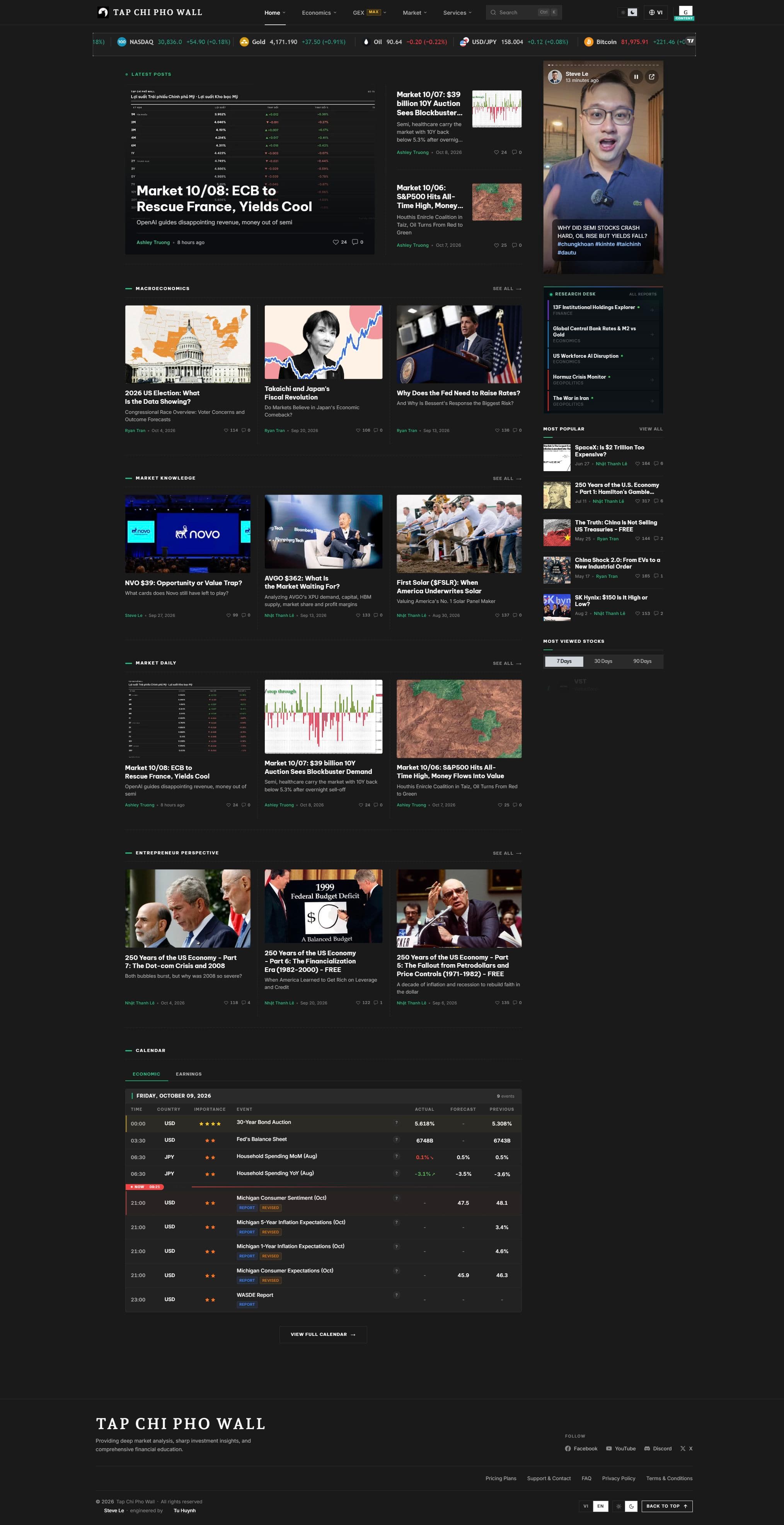 Toàn bộ trang chủ website TCPW tiếng Anh.